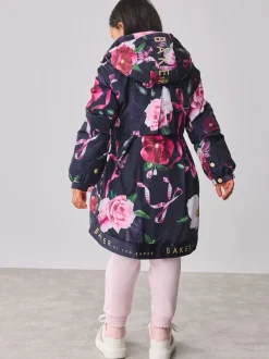 marine - Imperméable Baker by Ted Baker à ourlet Marque résistant à la douche