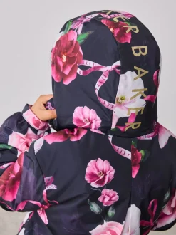 marine - Imperméable Baker by Ted Baker à ourlet Marque résistant à la douche