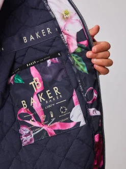 marine - Imperméable Baker by Ted Baker à ourlet Marque résistant à la douche