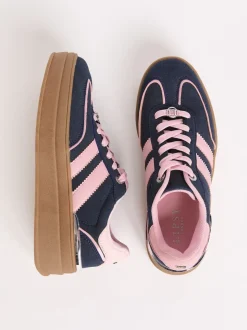 marine - Lipsy Baskets de sport à plateforme épaisse en faux suède