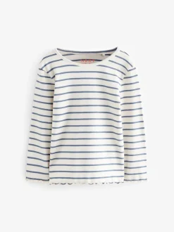 marine - Lot de 5 hauts côtelés à manches longues (3mois-7ans)