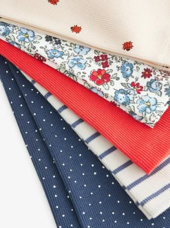 marine - Lot de 5 leggings côtelés (3mois-7ans)