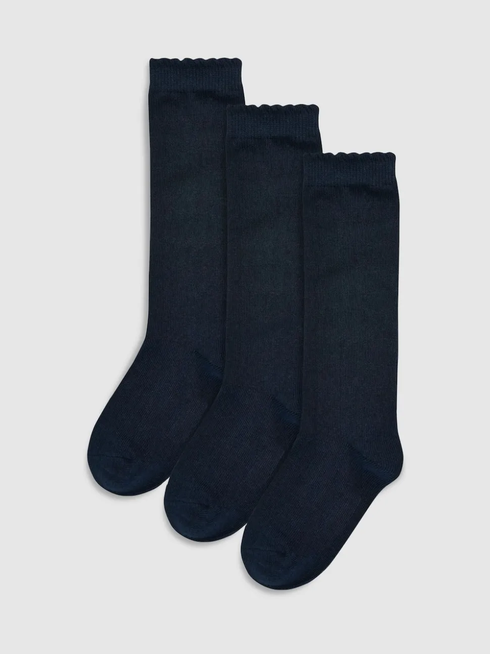 marine - Lot de 3 paires de chaussettes montantes High School en coton