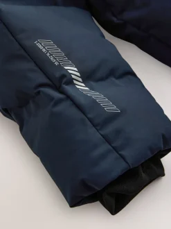 marine - Manteau rembourré doublé en micropolaire Résistant à la douche (3-17ans)