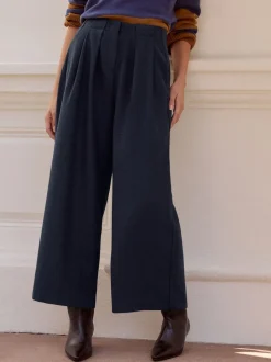 marine - N. Premium Jupes-culottes à Chevrons avec laine