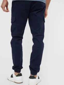 marine - Pantalon cargo Threadbare style jogger en coton stretch