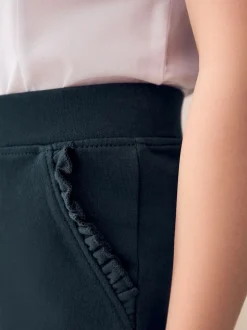 marine - Pantalon d’école extensible riche en coton à enfiler (3-16ans)