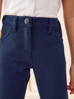 marine - Pantalon d'école skinny extensible en jersey (3-18ans)