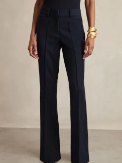 marine - Pantalon de costume Reiss Gabi évasé