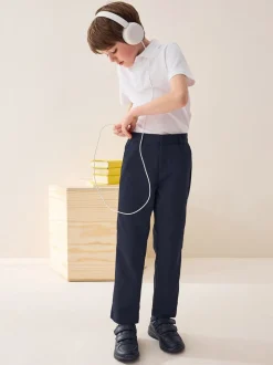 marine - Pantalons d’école Coupe droite (3-17ans)