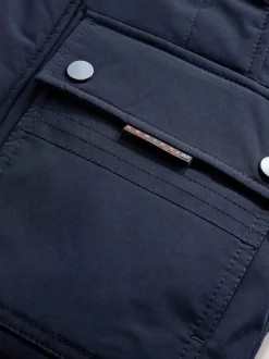 marine - Parka épaisse Résistant à la douche bordée de fausse fourrure (3-16ans)