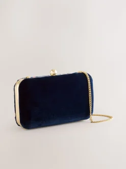 marine - Pochette oiseau avec ornements