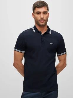 marine - Polo BOSS Regular Fit Paddy à col à pointe