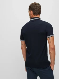 marine - Polo BOSS Regular Fit Paddy à col à pointe
