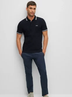 marine - Polo BOSS Regular Fit Paddy à col à pointe