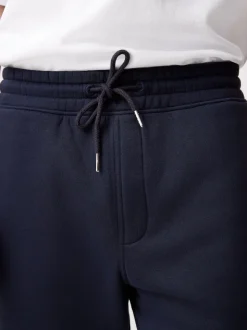 marine - Short à poche zippée en jersey brossé