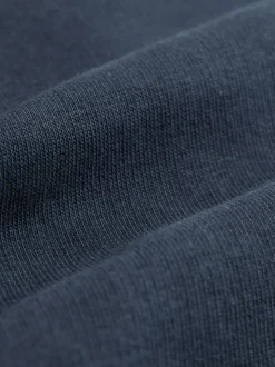 marine - Short à poche zippée en jersey brossé