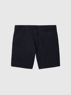 marine - Short chino Reiss Wicket en coton stretch