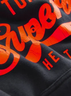 marine - Superdry Logo Sweat-shirt à capuche