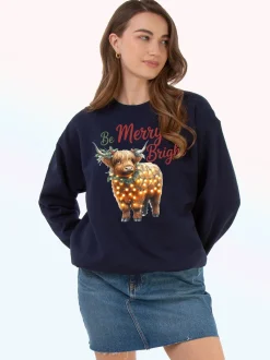 marine - Sweat Brands In Christmas Highland Cow Bright