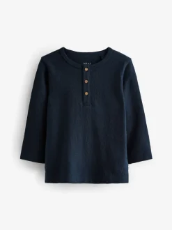 marine - T-shirt à manches longues Henleys (3mths-7yrs)