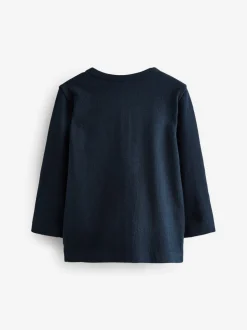 marine - T-shirt à manches longues Henleys (3mths-7yrs)