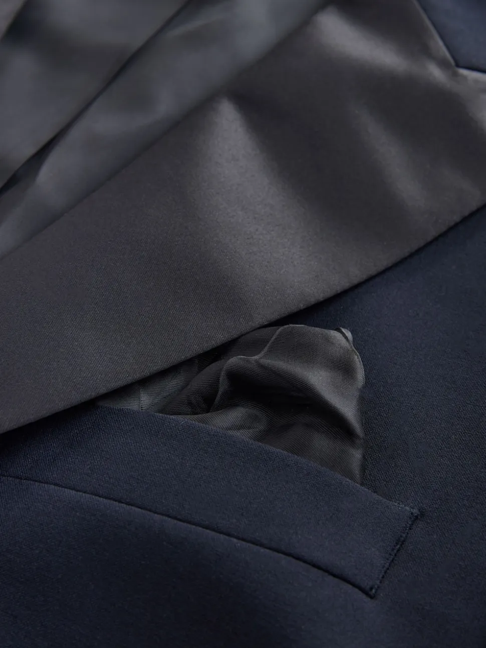 marine - Veste de costume de smoking Motionflex en laine Blend habillé