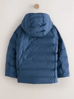marine - Veste imperméable à capuche de poids moyen (3-17ans)
