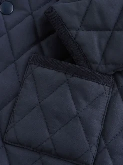 marine - Veste matelassée à col en velours côtelé pour bébé (0mois2ans)