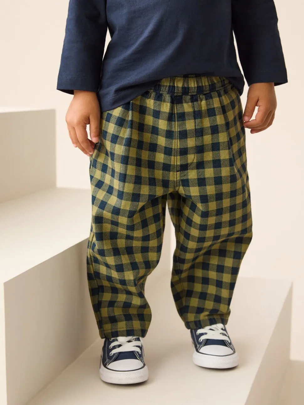 Marine Gingham - Pantalon à enfiler Barrel (3mois7ans) (3mois à7ans)