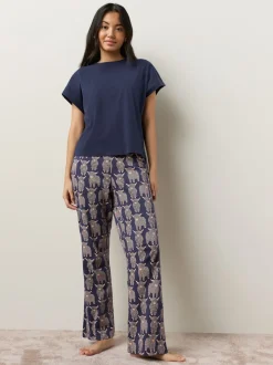 Marine Hamish the Highland Cow - Pyjama à manches courtes