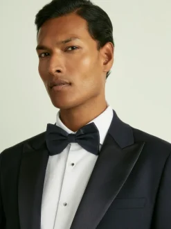 Marine noire - Nœud papillon Reiss Boyle en gros-grain de soie