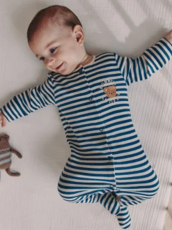 Marine Rayure Mummys Little Cub - Bébé Family Combinaison de nuit (0-2yrs)