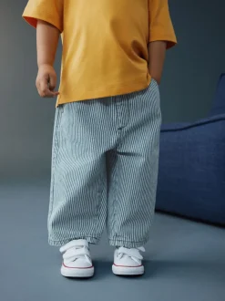 Marine/Blanc - Jeans à jambe large (3mths-7yrs)