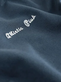 Marine/Bourgogne - Ensemble haut style rugby et short tissé (6-16ans)