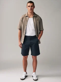 Marine/Charbon - Ajustement lâche - Short chino extensible 2 Pack
