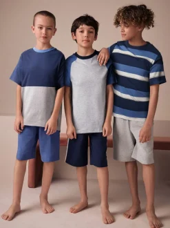 Marine/Gris - Pyjama court 3 Pack (3-16ans)
