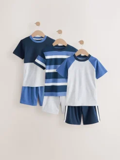 Marine/Gris - Pyjama court 3 Pack (3-16ans)