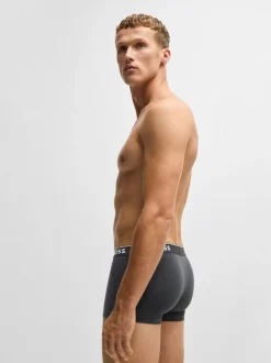 Marine/Gris/Bleu - Lot de boxers BOSS Power Extensible en coton 3