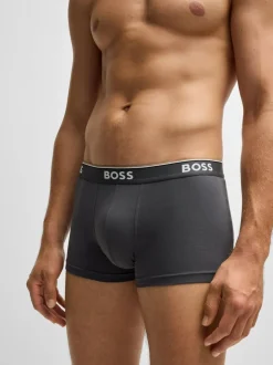 Marine/Gris/Bleu - Lot de boxers BOSS Power Extensible en coton 3