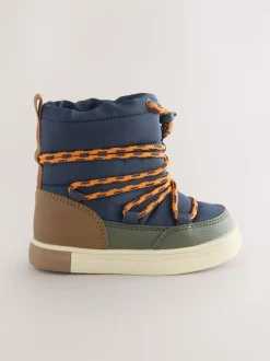 Marine/Khaki - Bottes/Bottines matelassées doublées™ thermiques et imperméables