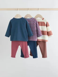 Marine/marron motif ours - Hauts et Leggings 6 pièces bébé (0mois-3ans)