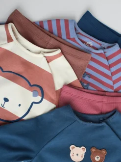 Marine/marron motif ours - Hauts et Leggings 6 pièces bébé (0mois-3ans)