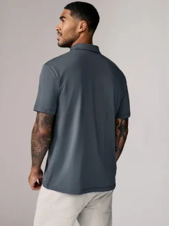 Marine/Marron/Gris/Blanc/Vert sauge Vert - Ajustement régulier - Polo en jersey Manches courtes 5 Pack