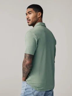 Marine/Noir/Gris/Blanc/Vert sauge Vert - Slim Fit (Slim Fit) - Polo en jersey Manches courtes 5 Pack