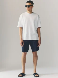 Marine/Pierre - Ajustement lâche - Short chino extensible 2 Pack