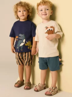 Marine/Pierre - Ensemble t-shirt et short à manches courtes Lot de 2 (3mois à7ans) (3mois à7ans)