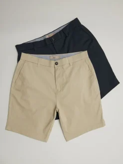 Marine/Pierre - Slim Fit (Slim Fit) - Short chino extensible 2 Pack