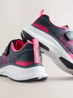 Marine/Rose - Baskets à lacets élastiques