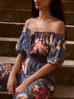 Marine/Rose - Combinaison à épaules dénudées